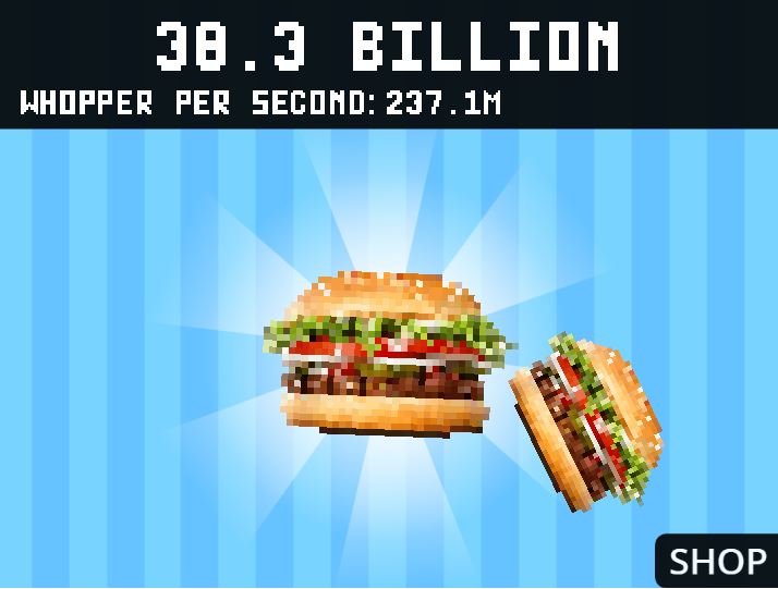 Play Whopper Clicker Online | Fun Burger Clicker Game