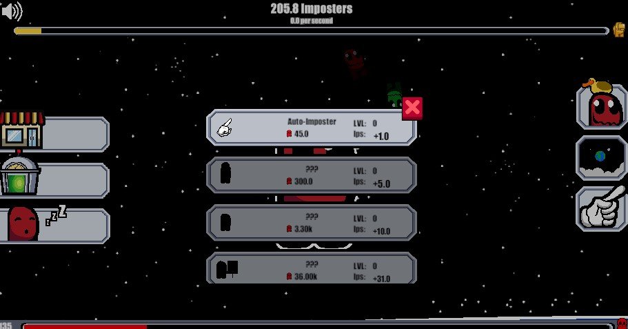 red imposter clicker game