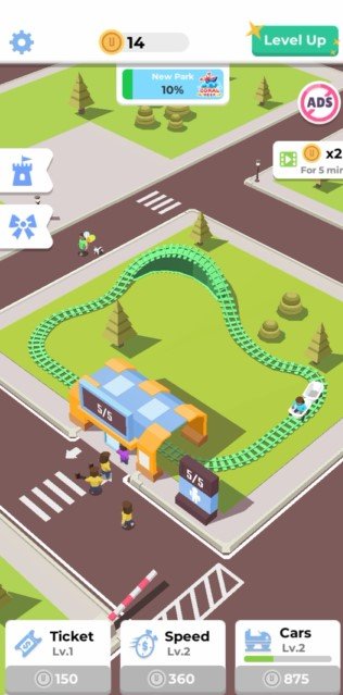 idle roller coaster game